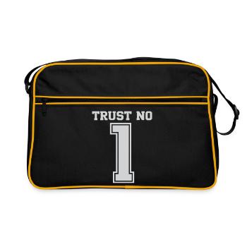 Trust No One 1 Bold Typography - Retro Bag - black/gold - Front