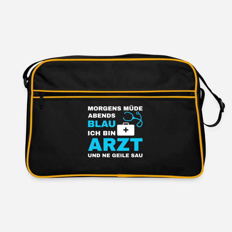 Facharzt Arzt Mediziner Doktor Geschenkidee Spruch Retro Tasche