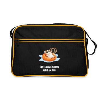 Hamster dans la piscine Chill - Sac Retro - noir/or - Devant