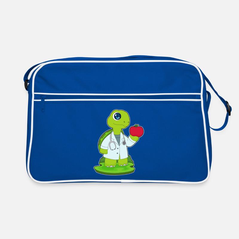 Schildkröte Arzt Stethoskop Retro Tasche