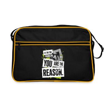 If I'm The Problem You Are The Reason Resilience - Retro Bag - black/gold - Front