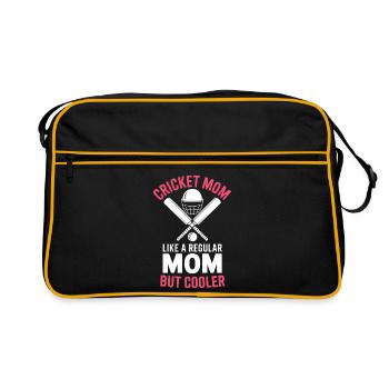 Cricket disant maman drôle Cricket cadeau - Sac Retro - noir/or - Devant