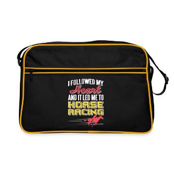 La passion des courses hippiques pour les amateurs de sports équestres - Sac Retro - noir/or - Devant