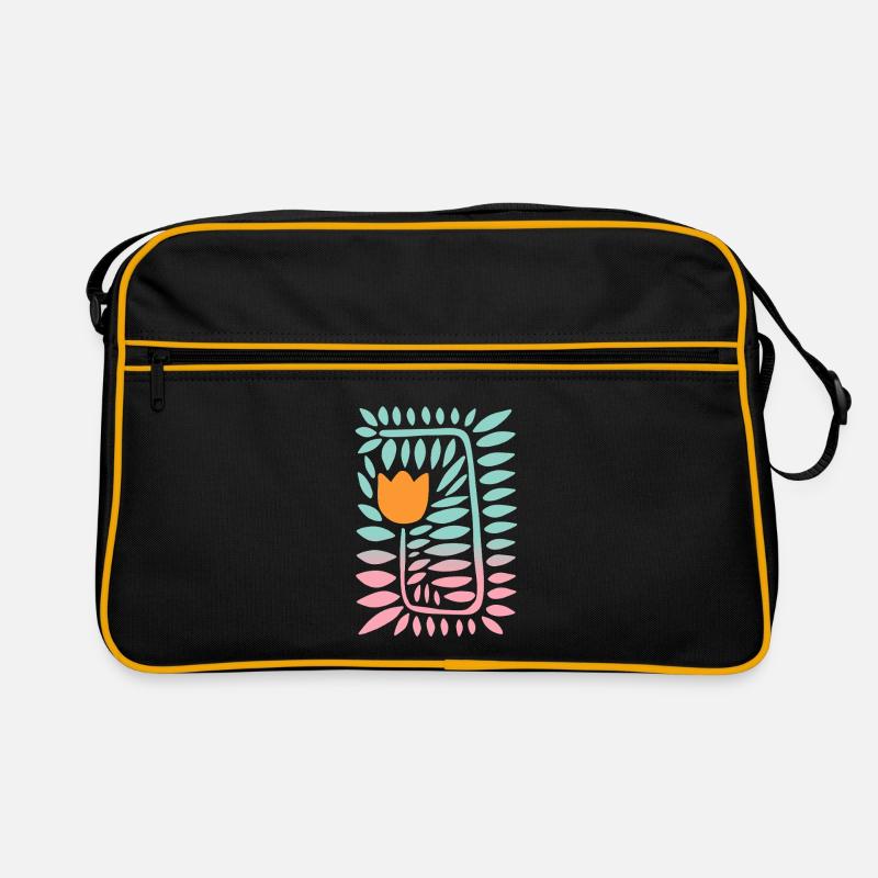 Gradient tulip - türkis Retro Tasche