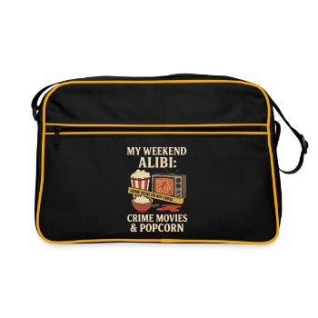 My Weekend Alibi – Films policiers et chemise pop-corn - Sac Retro - noir/or - Devant
