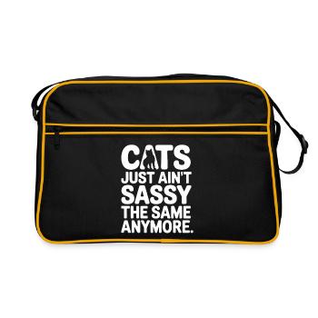 Les chats ne sont plus impertinents - Sac Retro - noir/or - Devant