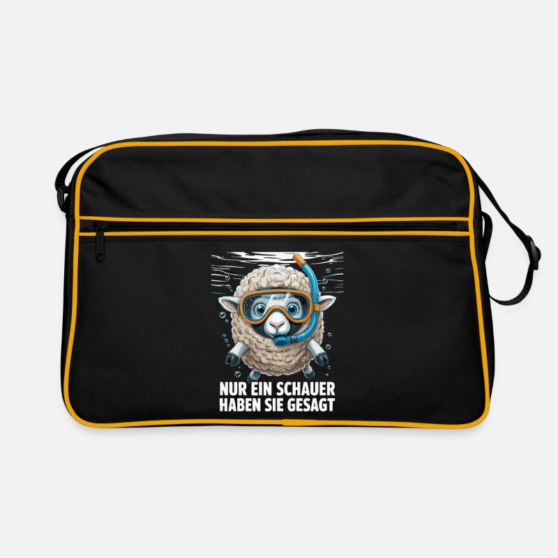 Nur ein Schauer – Lustiges Schaf Design Retro Tasche