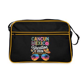 Vacances Cancun Mexique 2026 - Sac Retro - noir/or - Devant