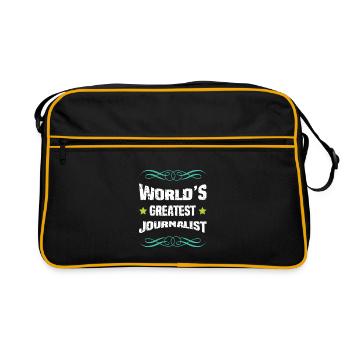World's Best Journalist - Retro Bag - black/gold - Front