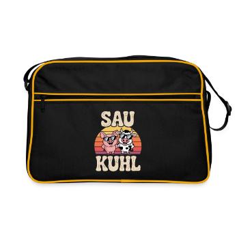 Semer Cool Cochon Et Vache Rétro - Sac Retro - noir/or - Devant
