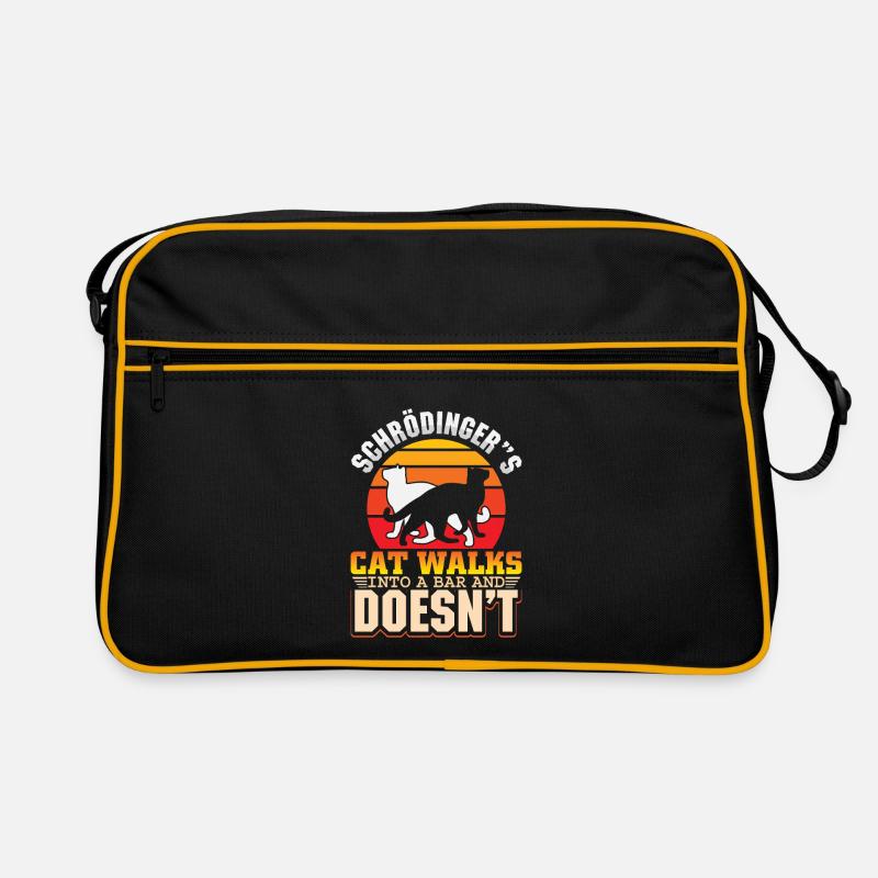 Schrödingers Katze Nerd Geek Physiker Wissenschaft Retro Tasche