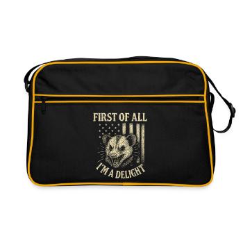 First of All I'm a Delight Rat - Retro Bag - black/gold - Front