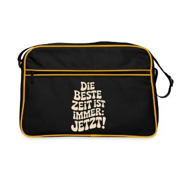 Le meilleur moment est toujours en direct maintenant Carpe Diem - Sac Retro - noir/or - Devant