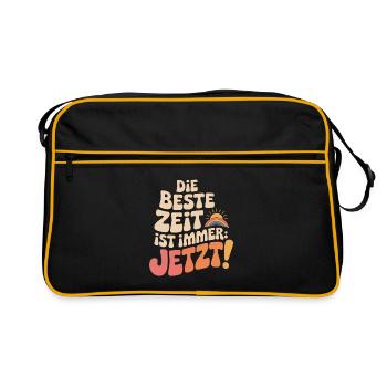 Le meilleur moment est toujours en direct maintenant Carpe Diem - Sac Retro - noir/or - Devant