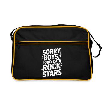Festival Sorry Boys I Only Date Rock Stars Groupie - Retro Bag - black/gold - Front