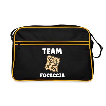 Focaccia Botanisches Team - Retro Tasche - Schwarz/Gold - Vorne