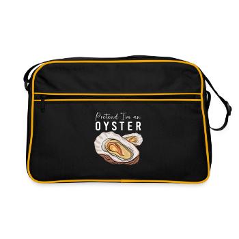 Austern - Retro Tasche - Schwarz/Gold - Vorne