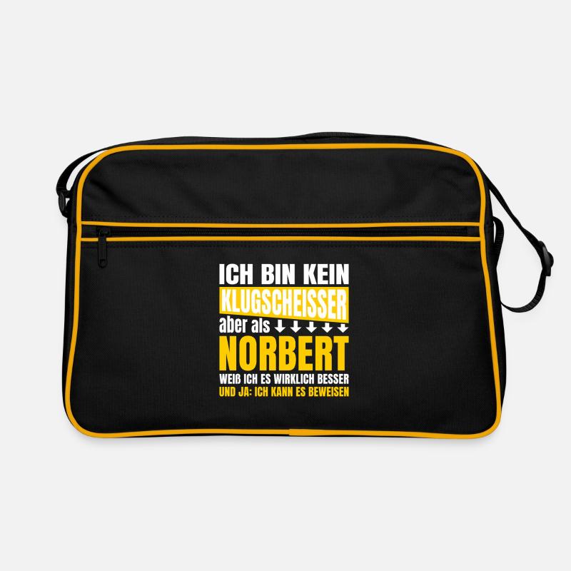 Ich bin kein Klugscheißer Norbert Retro Tasche