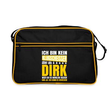 Je ne suis pas un petit malin Dirk - Sac Retro - noir/or - Devant