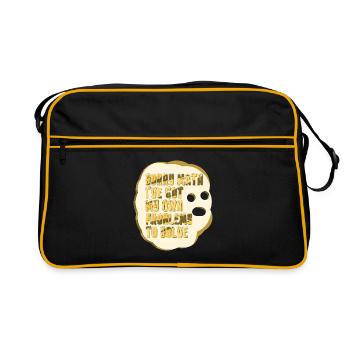 Math Nerd Students University Professor Mathematics - Retro Bag - black/gold - Front