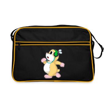 Hamster Jogger Jogging Sports - Retro Bag - black/gold - Front