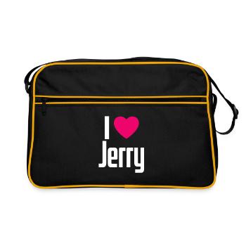 I Love Jerry Pink Heart I Love Jerry - Retro Bag - black/gold - Front