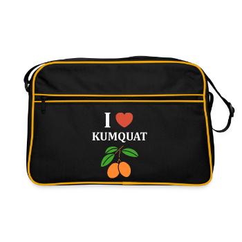 I like Kumquat and its orange fruits - Retro Bag - black/gold - Front