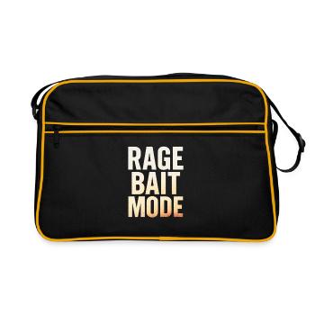 Rage Bait Mode, Funny Saying  - Retro Bag - black/gold - Front
