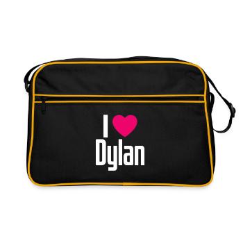 I Love Dylan Pink Heart I Love Dylan - Retro Bag - black/gold - Front