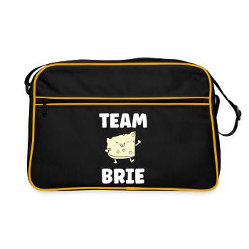 Humour fromage brie - Sac Retro - noir/or - Devant