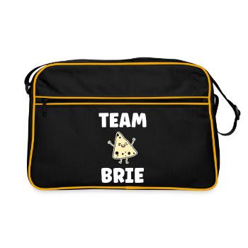 Humour fromage brie - Sac Retro - noir/or - Devant