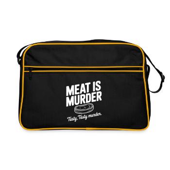 Meat is Murder Tasty Tasty Murder - Retro Bag - black/gold - Front