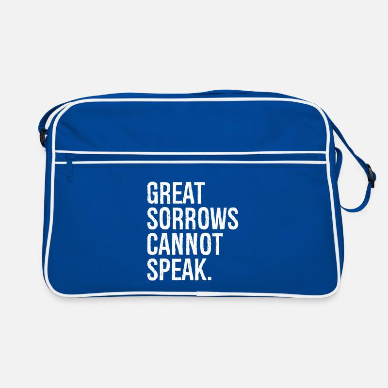 Great Sorrows cannot speak funny Retro Bag