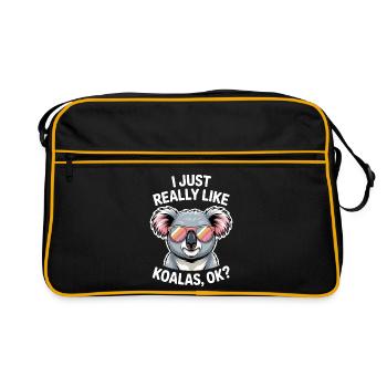 Koala Saying Koalas Funny Koala Gift - Retro Bag - black/gold - Front