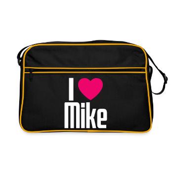 J’aime Mike Coeur rose J’aime Mike - Sac Retro - noir/or - Devant