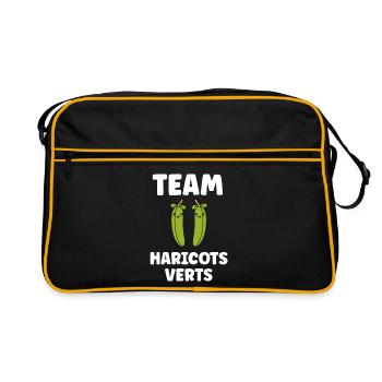 haricot vert - Sac Retro - noir/or - Devant