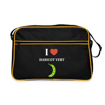 haricot vert - Sac Retro - noir/or - Devant