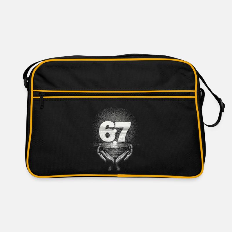 6 7 Meme – Das Symbol, das nur Eingeweihte versteh Retro Tasche