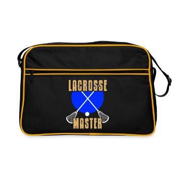 Lacrosse Master Bâtons Croisés Pro Level Pride - Sac Retro - noir/or - Devant