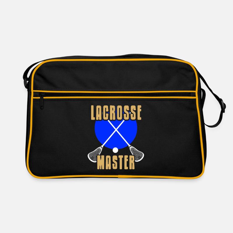 Lacrosse Master Crossed Sticks Pro Level Pride - Retro Tasche - Schwarz/Gold