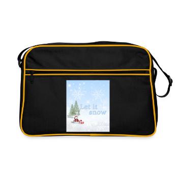 Que neige – Hiver magique | Merveille de Noël - Sac Retro - noir/or - Devant