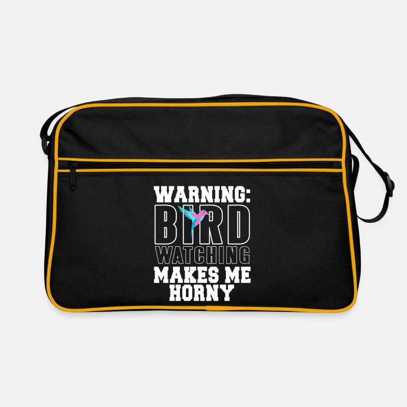 Warning - Bird Watching makes me horny Retro Bag