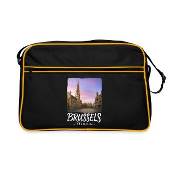 Brussels Belgium - Retro Bag - black/gold - Front
