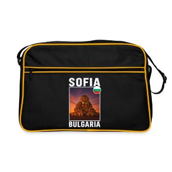 Sofia Bulgaria - Retro Bag - black/gold - Front