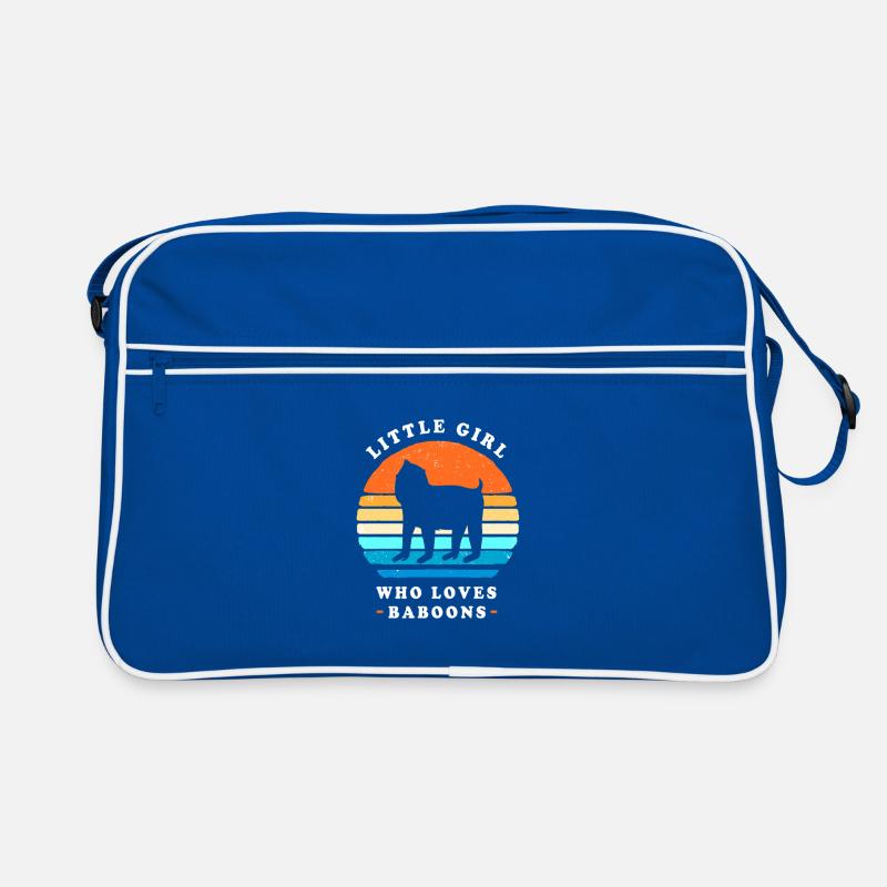 Pavian Primat Affe Affen Baboon Retro Tasche