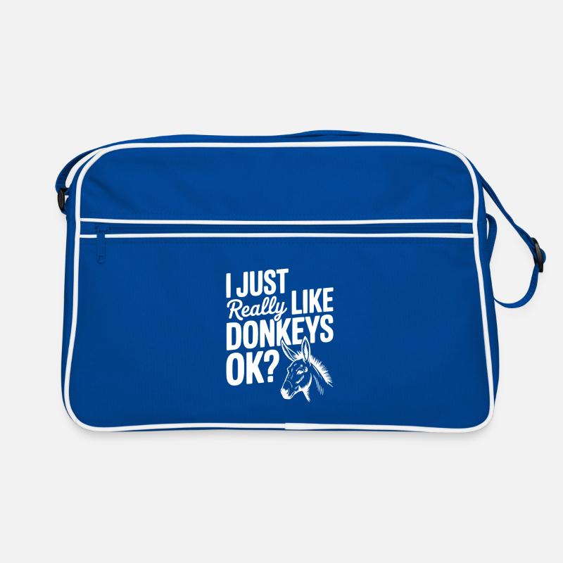 I Just Really Like Donkeys Ok? Retro Bag