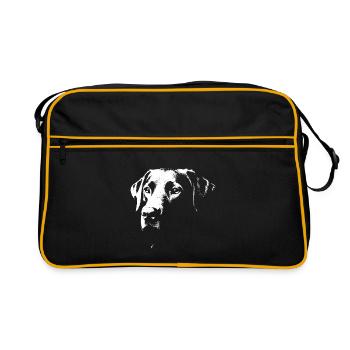 Labrador design stylé - Sac Retro - noir/or - Devant