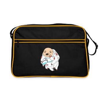 Bärtierchen Tardigrades Wasserbär Tardigrade - Retro Tasche - Schwarz/Gold - Vorne