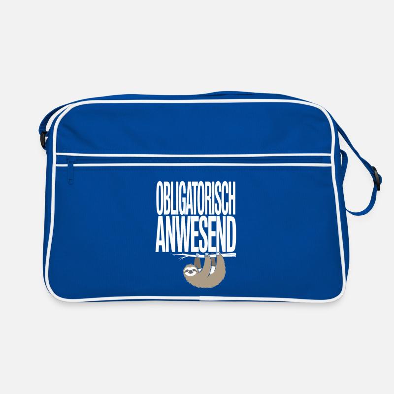 Mandatory Present Sloth Telco Meeting Office Retro Bag