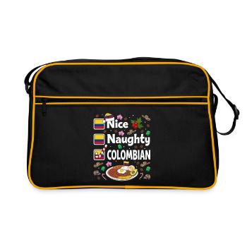 Nice naughty Colombian Christmas - Retro Bag - black/gold - Front